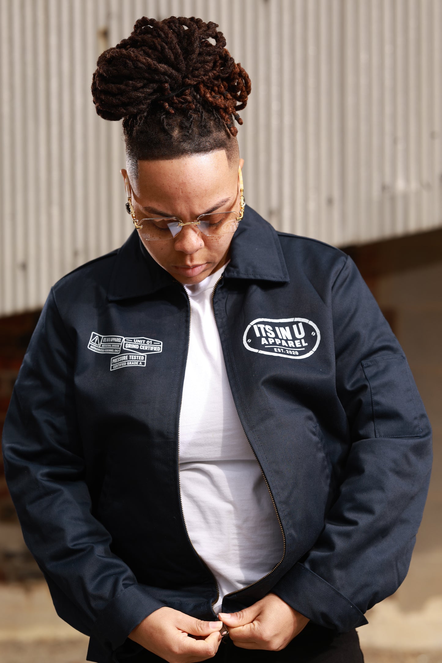 “Dressed to Grind” Workers Jacket (Navy) [Limited]