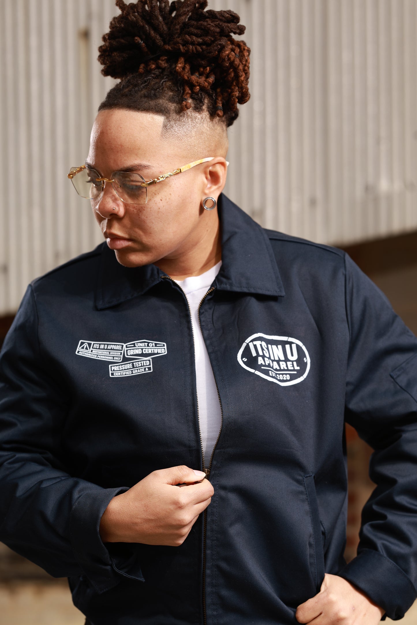 “Dressed to Grind” Workers Jacket (Navy) [Limited]