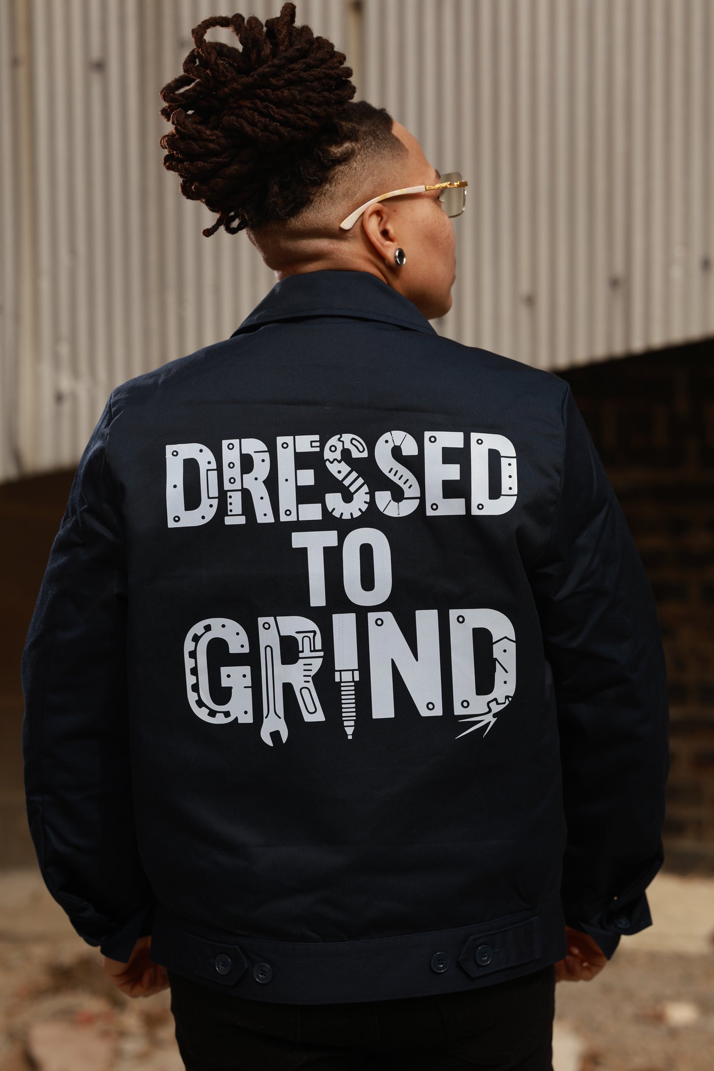 “Dressed to Grind” Workers Jacket (Navy) [Limited]