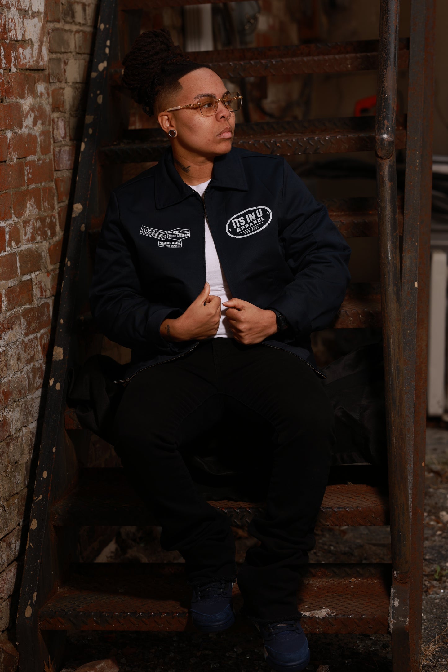 “Dressed to Grind” Workers Jacket (Navy) [Limited]