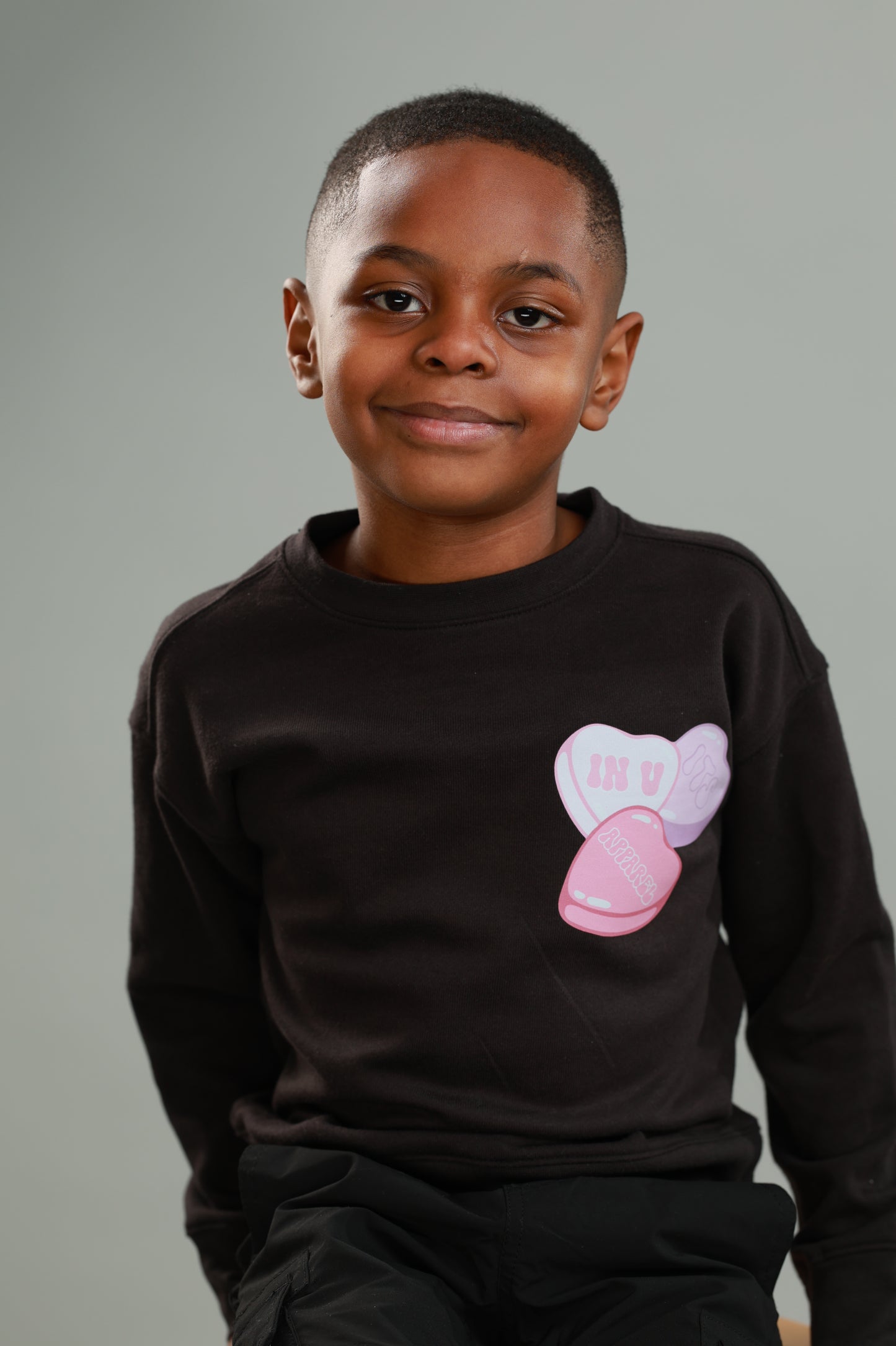 Its All Love Sweatshirt Big Kids (Black)