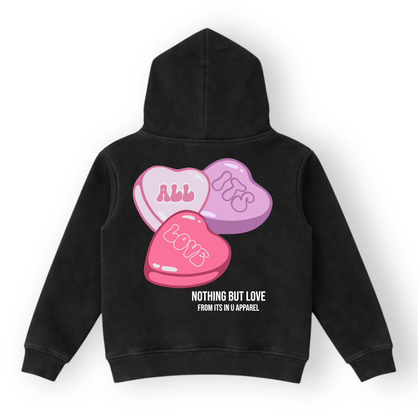 Its All Love Hoodie Big Kids (Black)